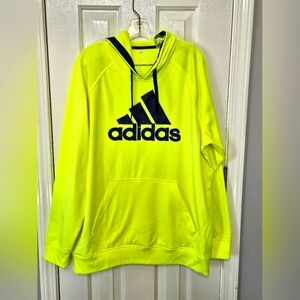 NWT Adidas Men's Bright Yellow & Blue Hoodie Size XL